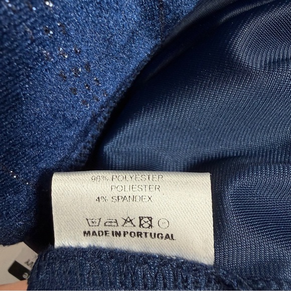 Vilagallo Venus Navy Velvet Glitter Stripe Cocktail Pants – EU 38 / US 6 – NWT - Picture 8 of 11